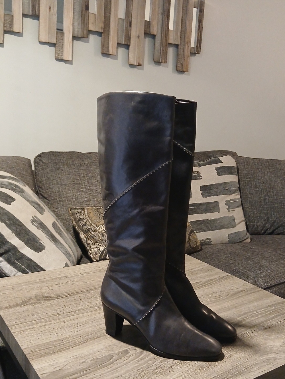 Vintage Salvatore Ferragamo Carla Leather Tall Boots Size 5.5B
